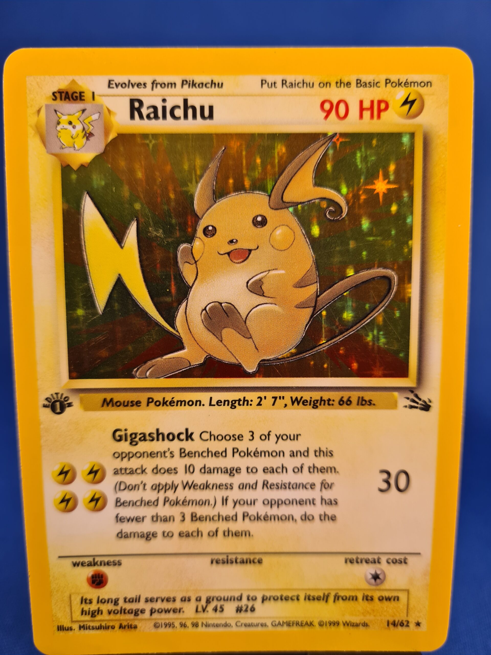 Raichu 14/62 - Fossil (1st edition) - Pokemonkaartshop.nl