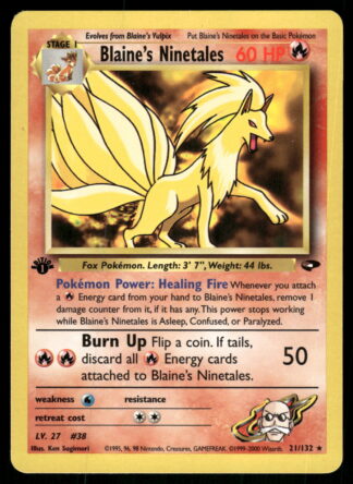 Blaine's Ninetales 21/132 - Gym Challenge (1st edition)