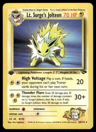 Lt. Surge's Jolteon 28/132 - Gym Challenge (1st edition)