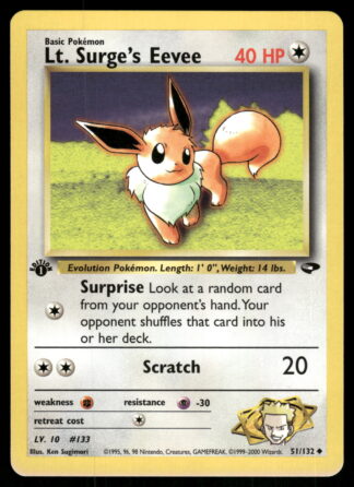 Lt. Surge's Eevee 51/132 - Gym Challenge (1st edition)