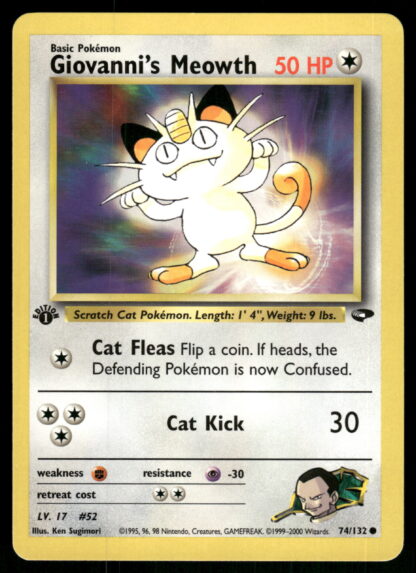 Giovanni's Meowth 74/132 - Gym Challenge (1st edition)