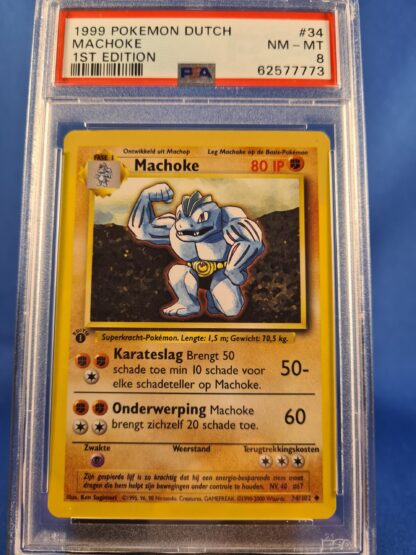 Machoke 34/102 - Base (1st edition) (PSA 8) (NL)
