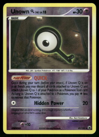 Unown [Q] 49/100 - Majestic Dawn (Reverse Holo)