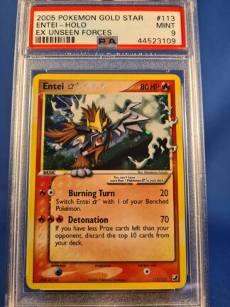 Entei ★ [Gold Star] 113/115 - Unseen Forces (PSA 9)