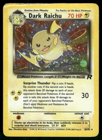 Dark Raichu 83/82 - Team Rocket (Poor)