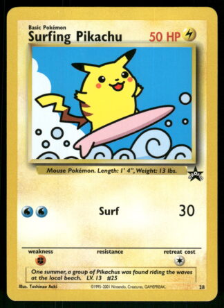 Surfing Pikachu 28/53 - Wizards Black Star Promos (NM)
