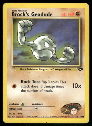 Brock's Geodude 68/132 - Gym Challenge (EX)