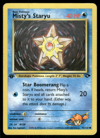 Misty's Staryu 92/132 - Gym Challenge (1st edition) (EX)