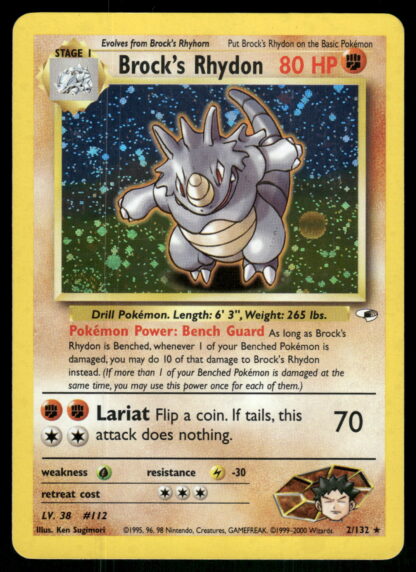 Brock's Rhydon 2/132 - Gym Heroes (NM)
