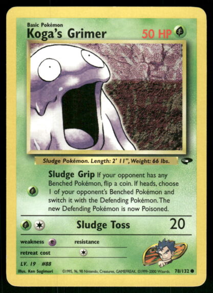 Koga's Grimer 78/132 - Gym Challenge (NM)